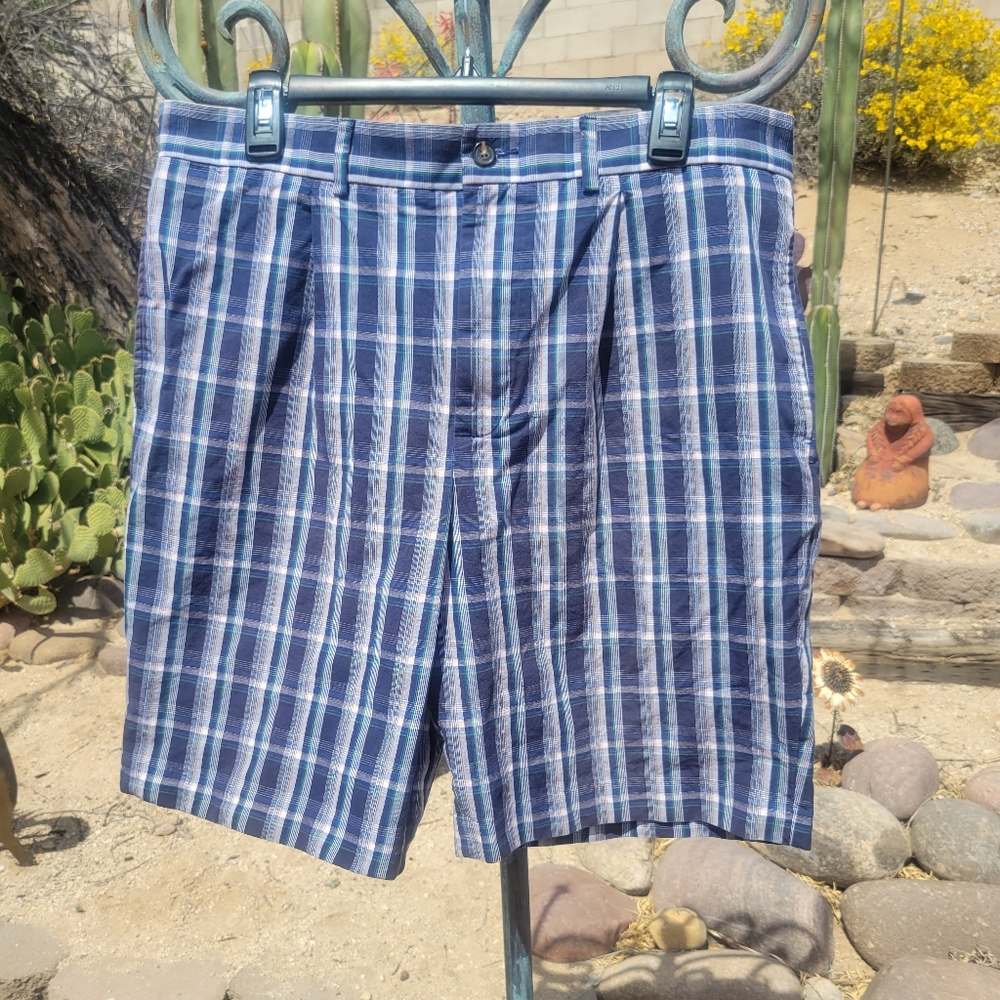 Plaid Mens Shorts Greg Norman Golf